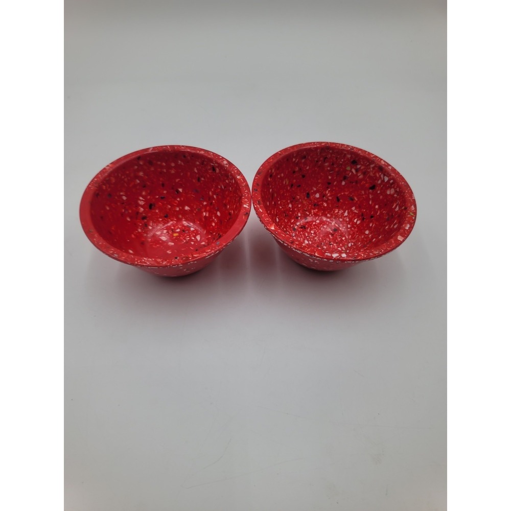 2 ZAK Designs Confetti Melamine Bowl 5 1/2" Red Mixing Bowl